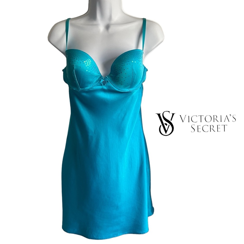 Victoria's Secret Turquoise blue Babydoll Lingerie 36B size